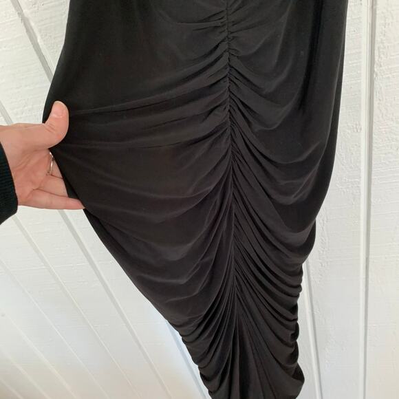 Jessica McClintock Women Sleeveless Bodycon Black Formal Party Maxi Dress Size 8 - Picture 5 of 12